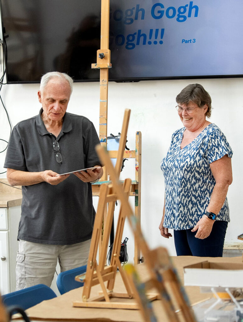 Instructor Barry Shapiro with Patti Quick